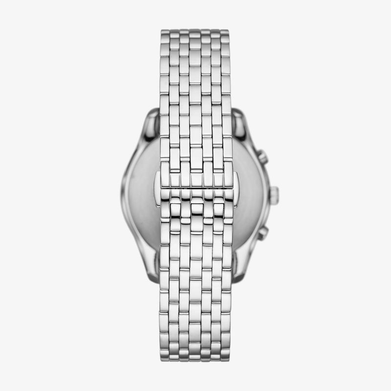 Relógio Emporio Armani Cronógrafo Masculino em Aço Prateado e Mostrador Verde AR11581B1