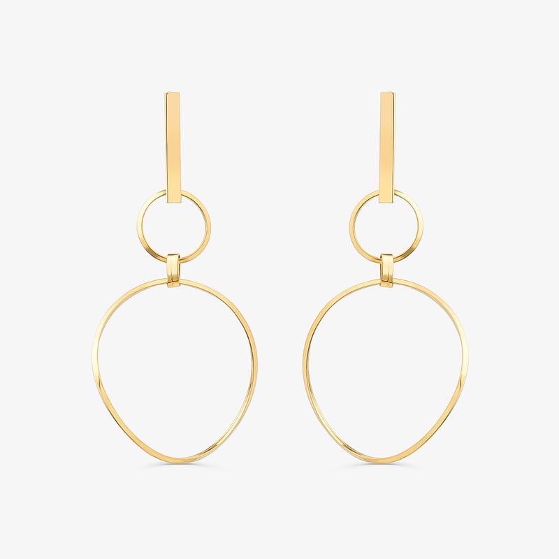 Brinco Argolas em Ouro Amarelo 18k
