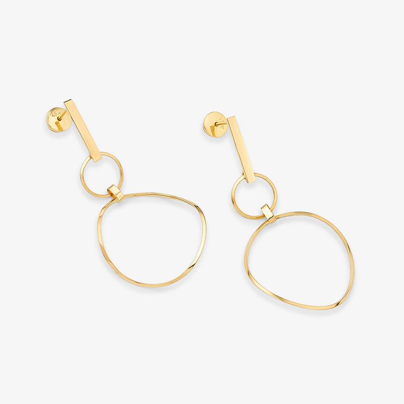 Brinco Argolas em Ouro Amarelo 18k - 48mm