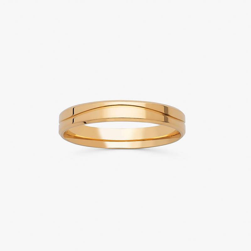 Aliança Anatômica em Ouro Amarelo 18k – 3.5mm