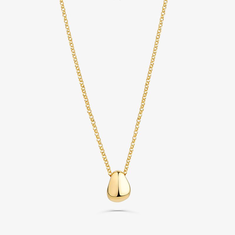 Colar Arredondado em Prata 925 com Banho de Ouro Amarelo 18k