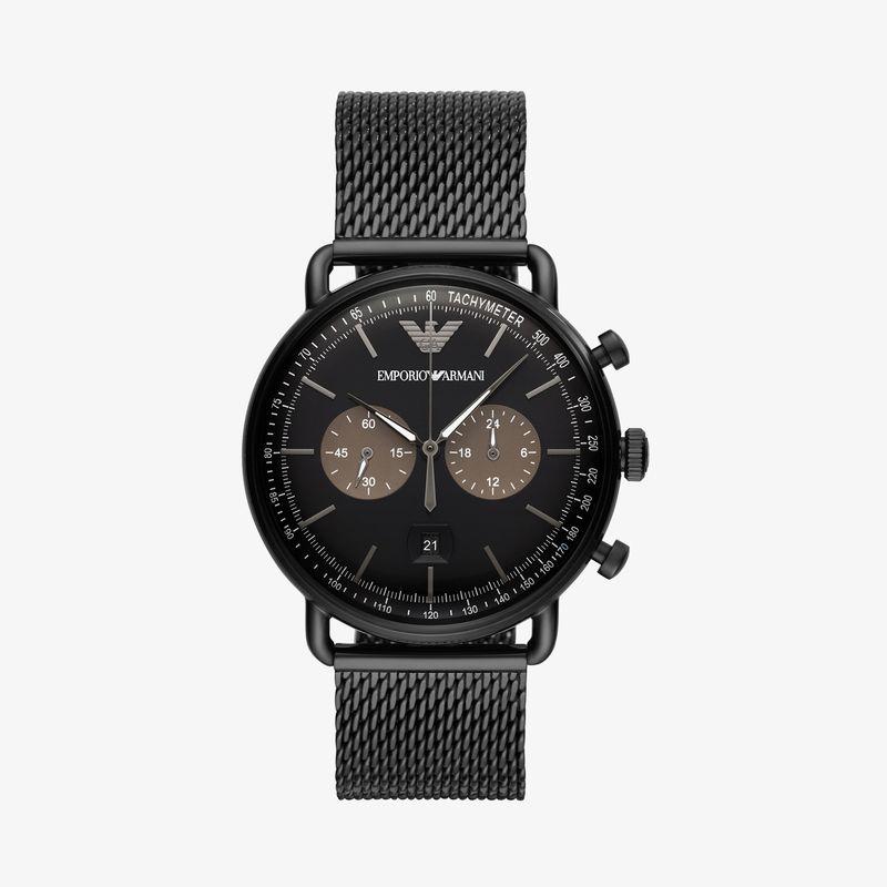 Relógio Emporio Armani Cronógrafo Masculino em Aço Preto AR11142B1