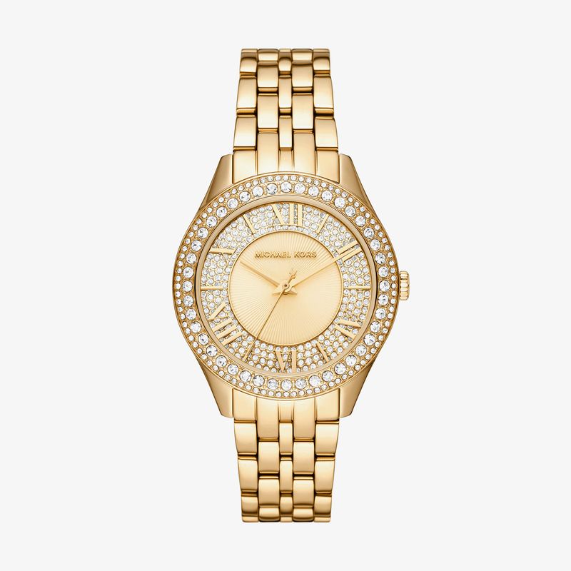 Relógio Michael Kors Feminino em Aço Dourado e Brilhos MK4709/1DN