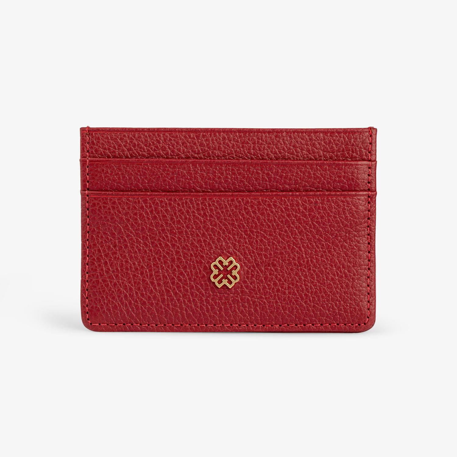 Porta-Cartão Monte Carlo Feminino em Couro Vermelho