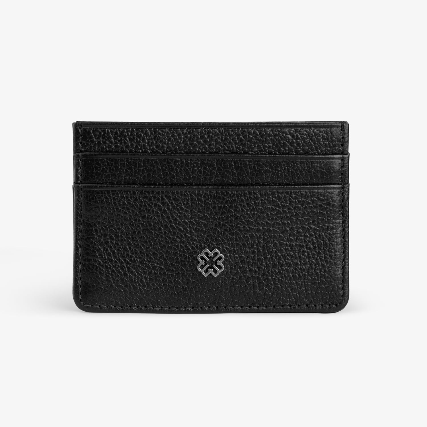 Porta-Cartão Monte Carlo Masculino em Couro Preto