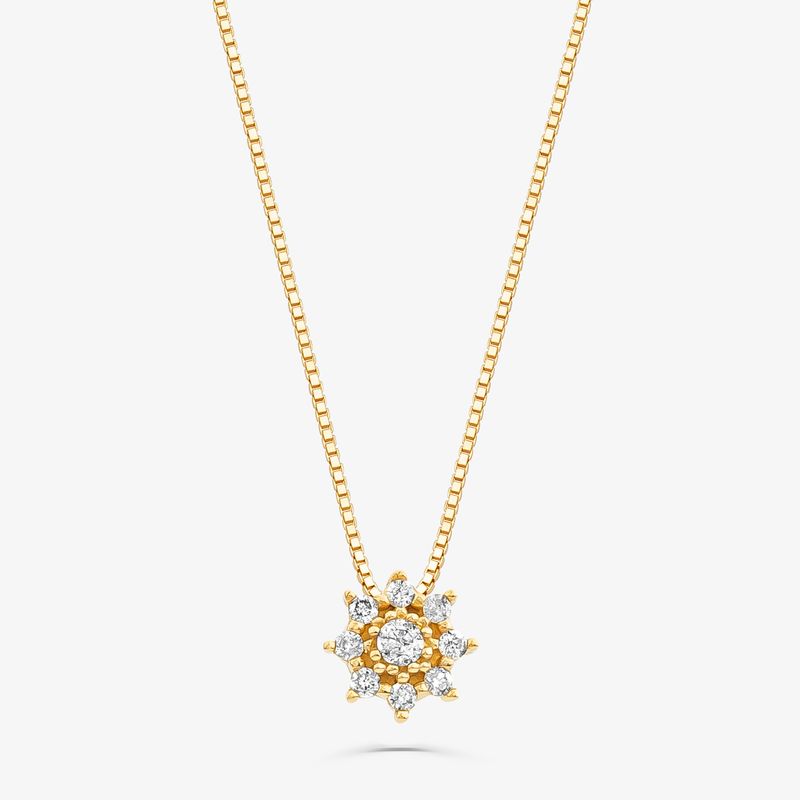 Pingente com Diamantes em Ouro Amarelo 18k