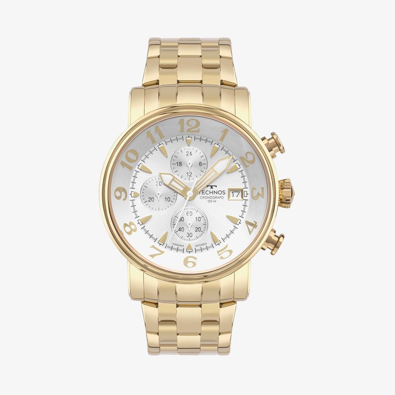 Relógio Technos Cronógrafo Masculino em Aço Dourado JS15ENA/1K