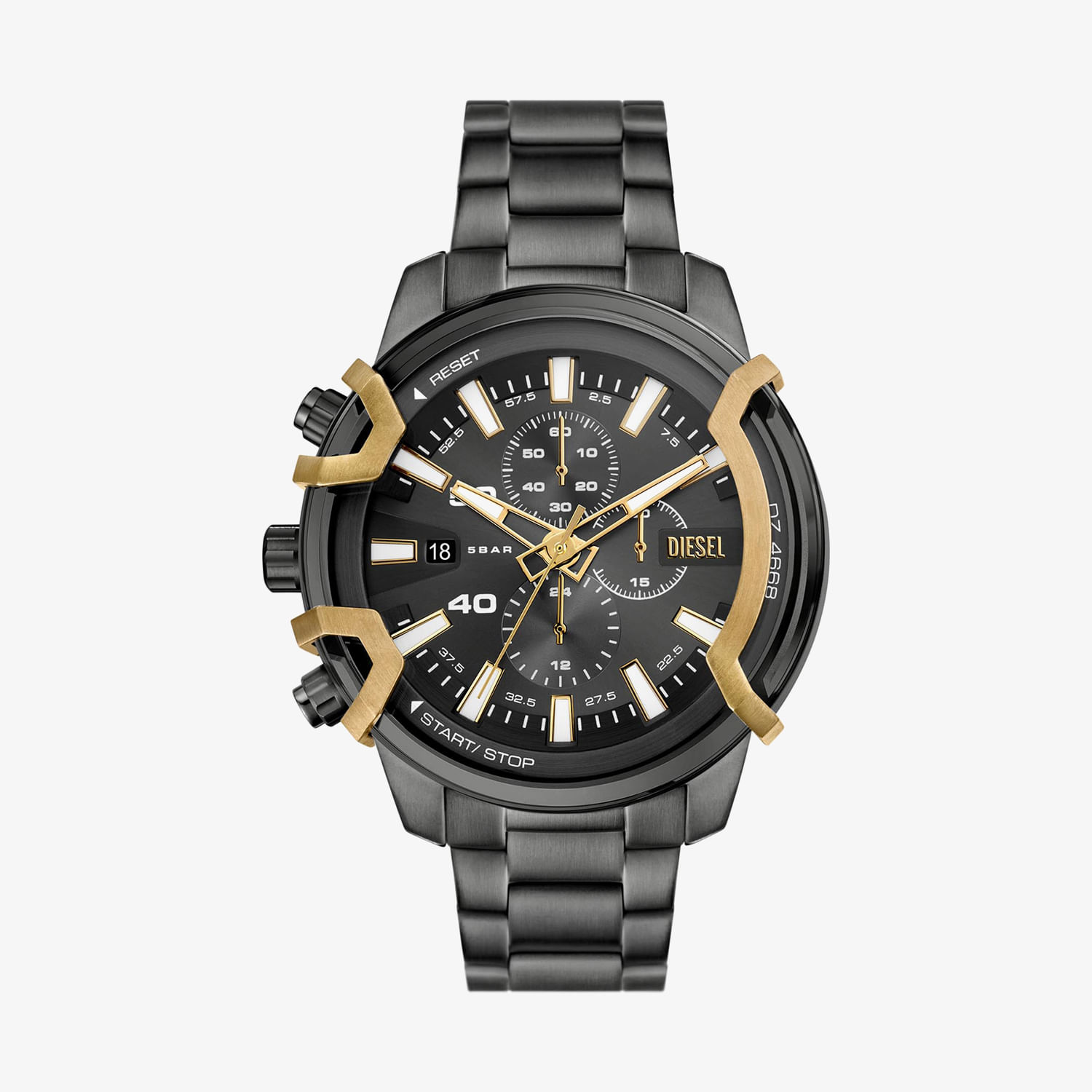 Relógio Emporio Armani Racer Cronógrafo Masculino em Aço Prateado