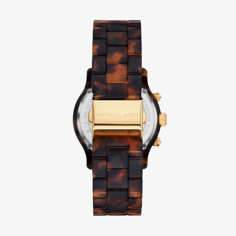 Relógio Michael Kors Runway Cronógrafo Feminino com Pulseira Tartaruga MK7475/9SN