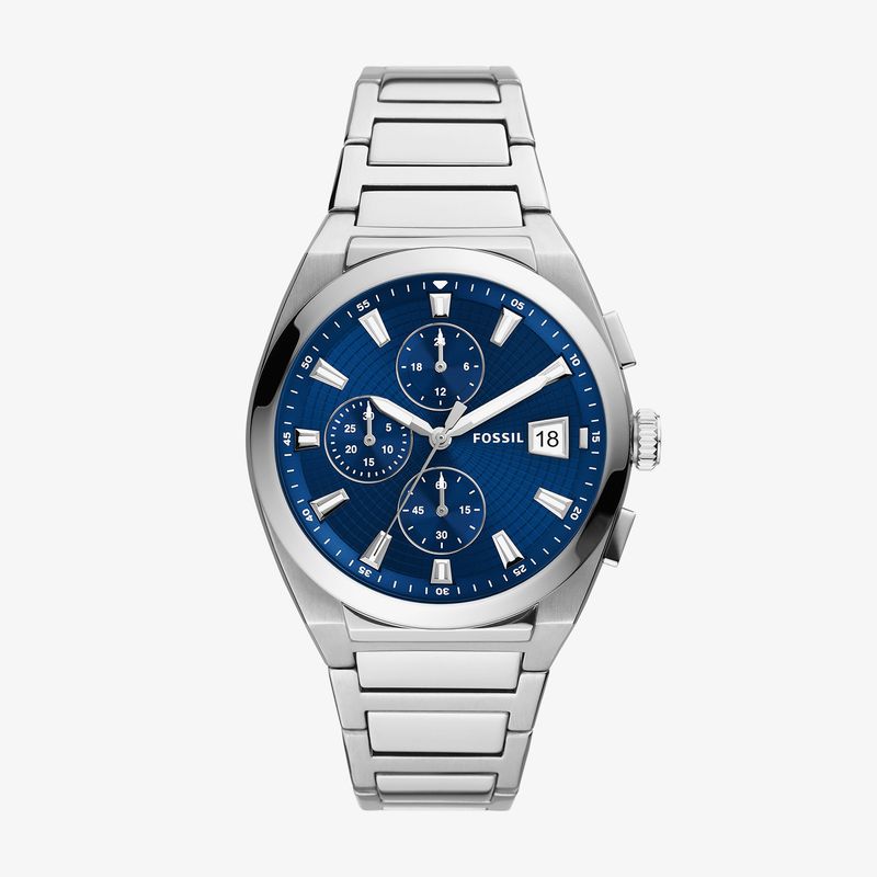 Relógio Fossil Masculino Cronógrafo em Aço e Mostrador Azul FS5795/1KN