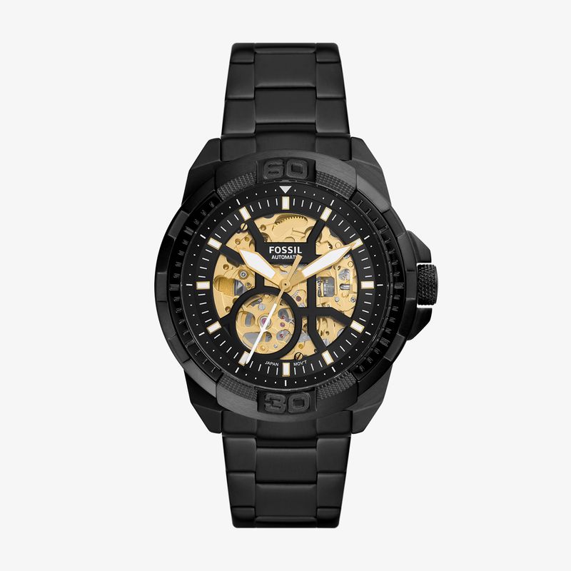 Relógio Fossil Masculino Automático com Pulseira em Aço Preto ME3217/1P