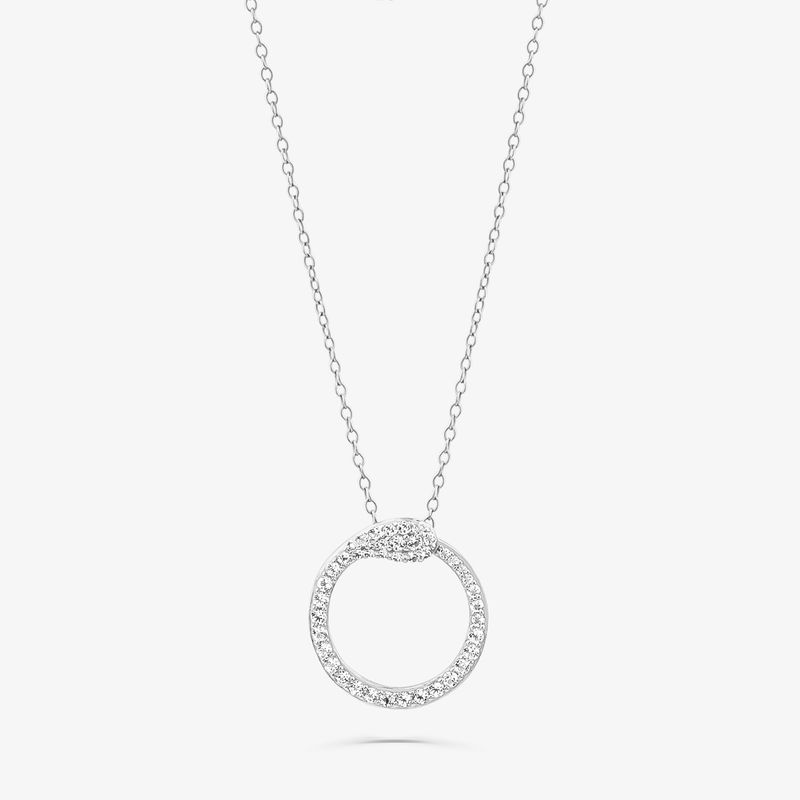 Colar Círculo com Topázio em Prata 925