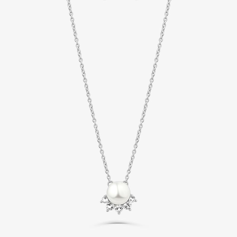 Colar com Pérola e Topázio em Prata 925