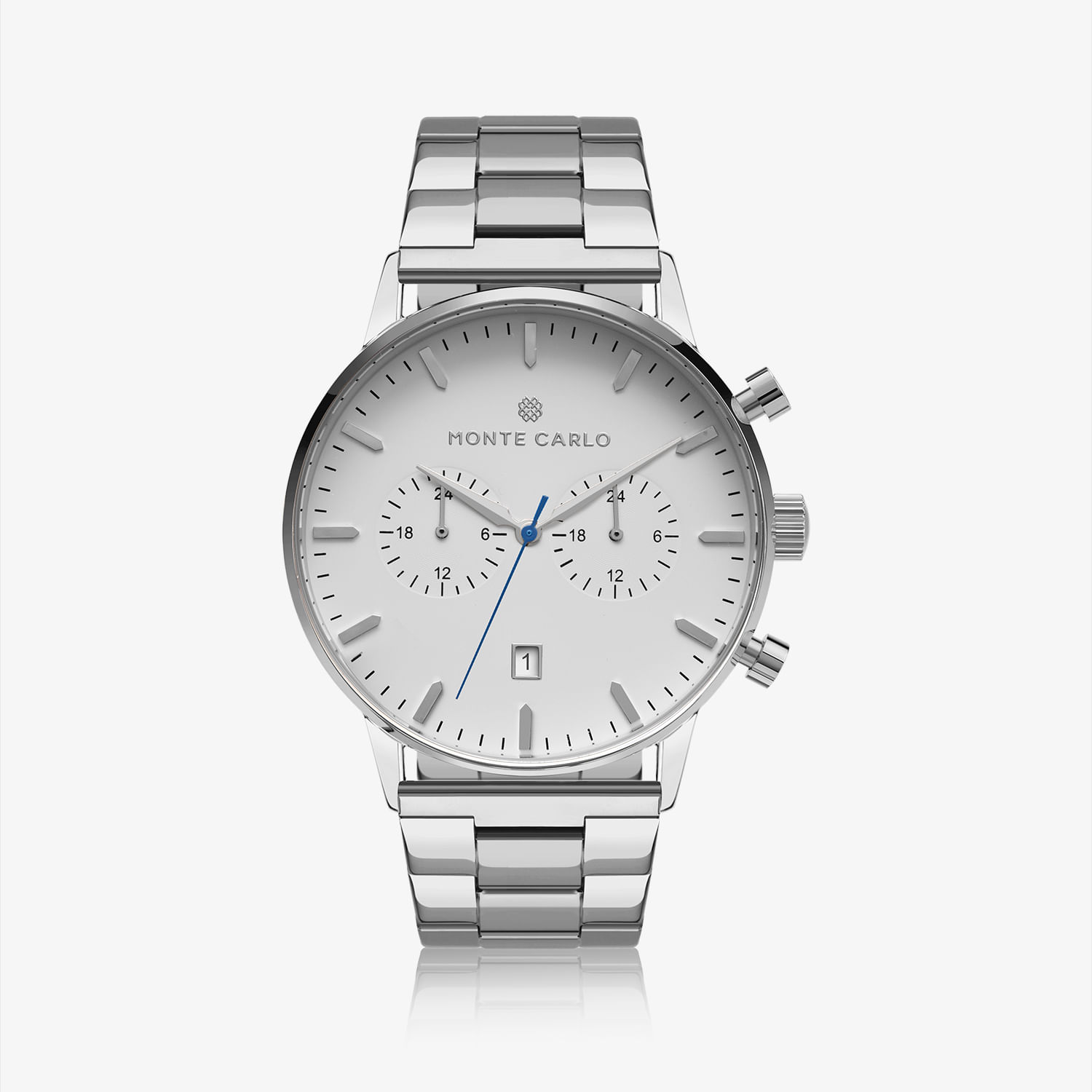 Relógio Monte Carlo Masculino Multi Dual Time em Aço