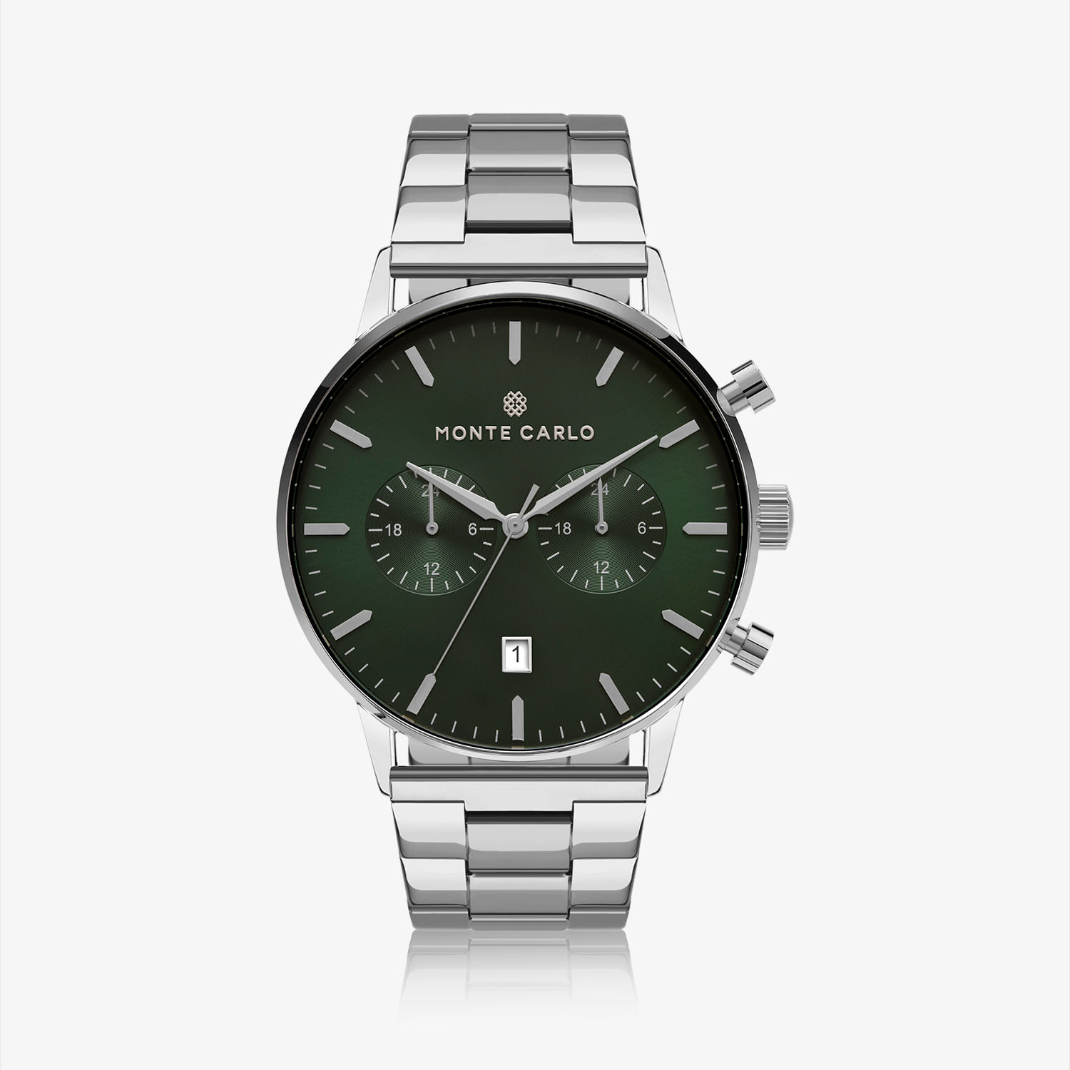 Relógio Monte Carlo Masculino Multi Dual Time em Aço
