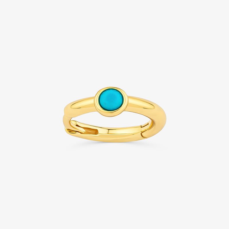 Piercing Cravejado em Prata 925 com Banho de Ouro 18k