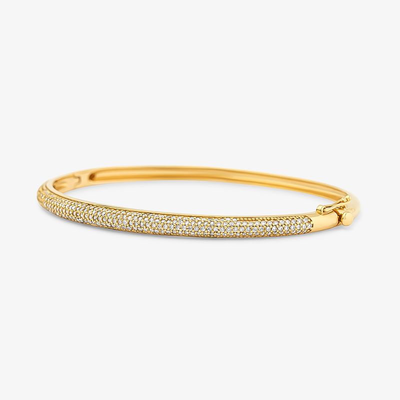 Pulseira Allure em Ouro Amarelo 18K com 147 Pontos de Diamantes - 17 cm