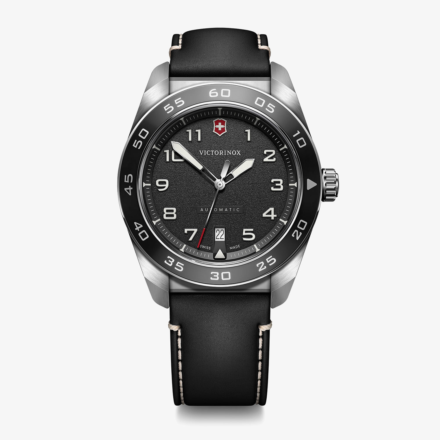 Relógio Victorinox Masculino Swiss Army Automático em Aço Inoxidável e Couro 242044
