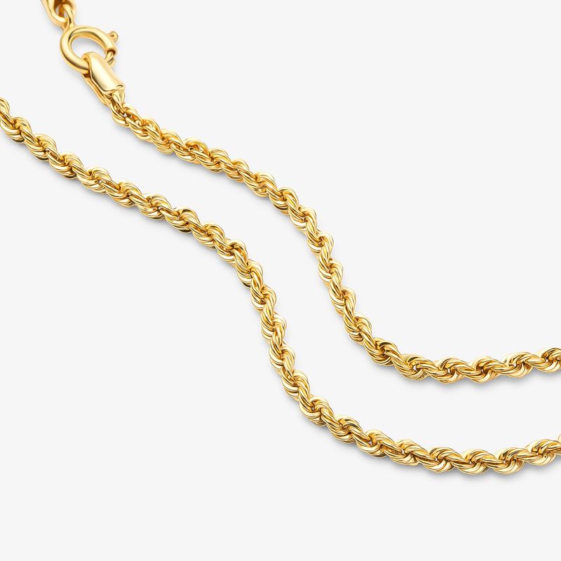 Pulseira Malha Laser Torcida em Ouro Amarelo 18K - 19cm