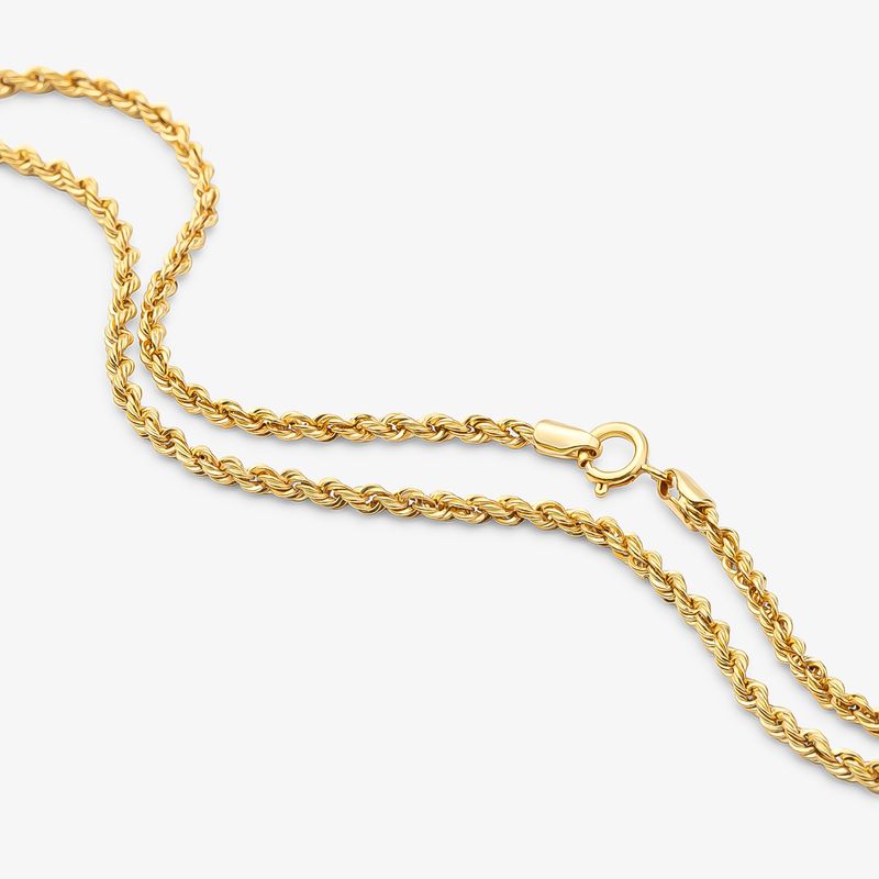 Corrente Malha Laser Torcida em Ouro Amarelo 18K - 45cm