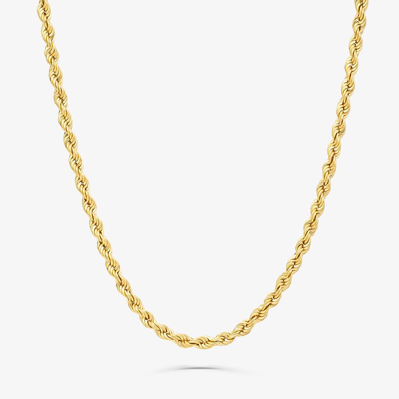 Corrente Malha Laser Torcida em Ouro Amarelo 18K - 45cm