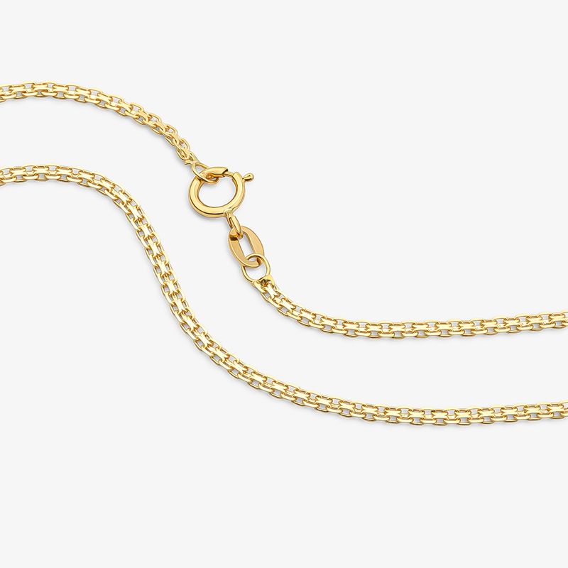 Pulseira Malha Bismarck em Ouro Amarelo 18K - 19cm