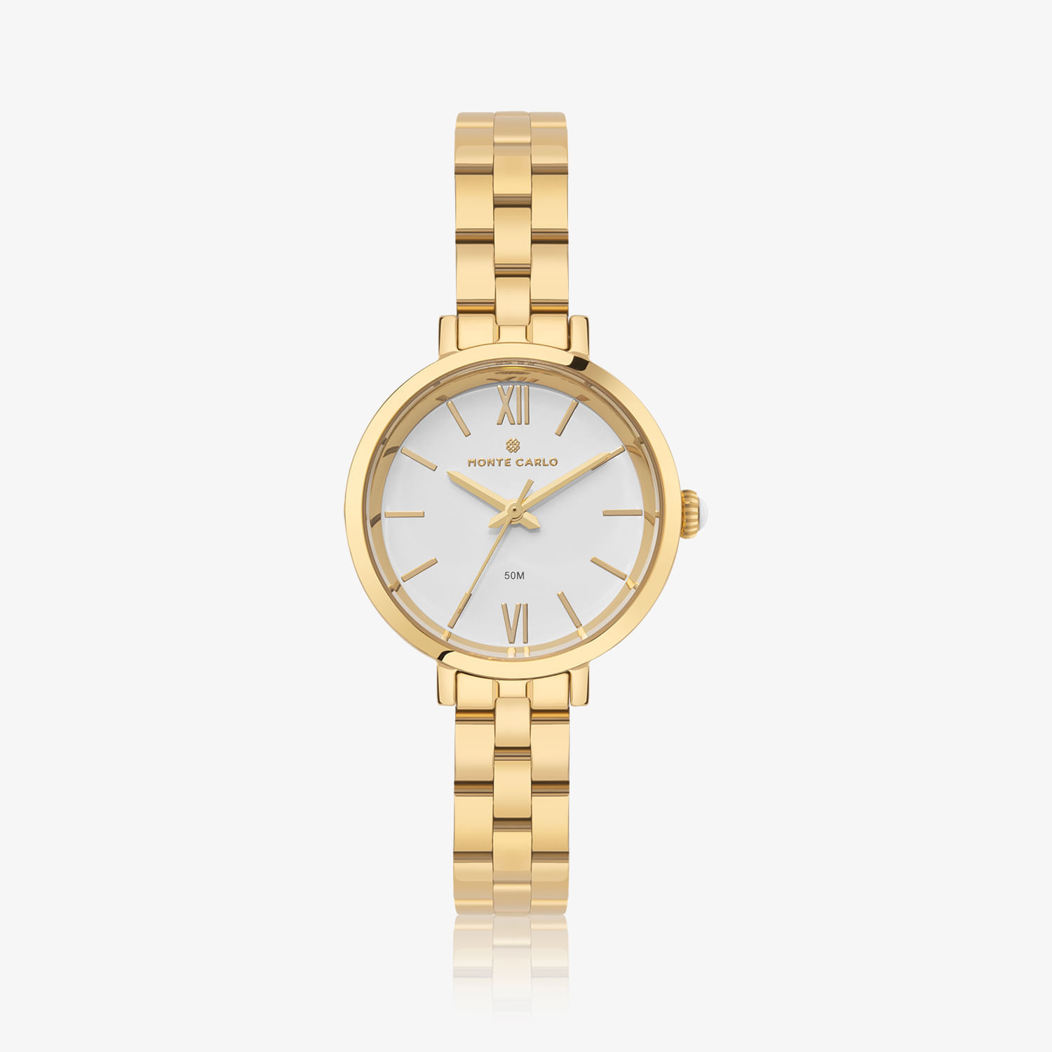 Relógio Monte Carlo Feminino em Aço Dourado