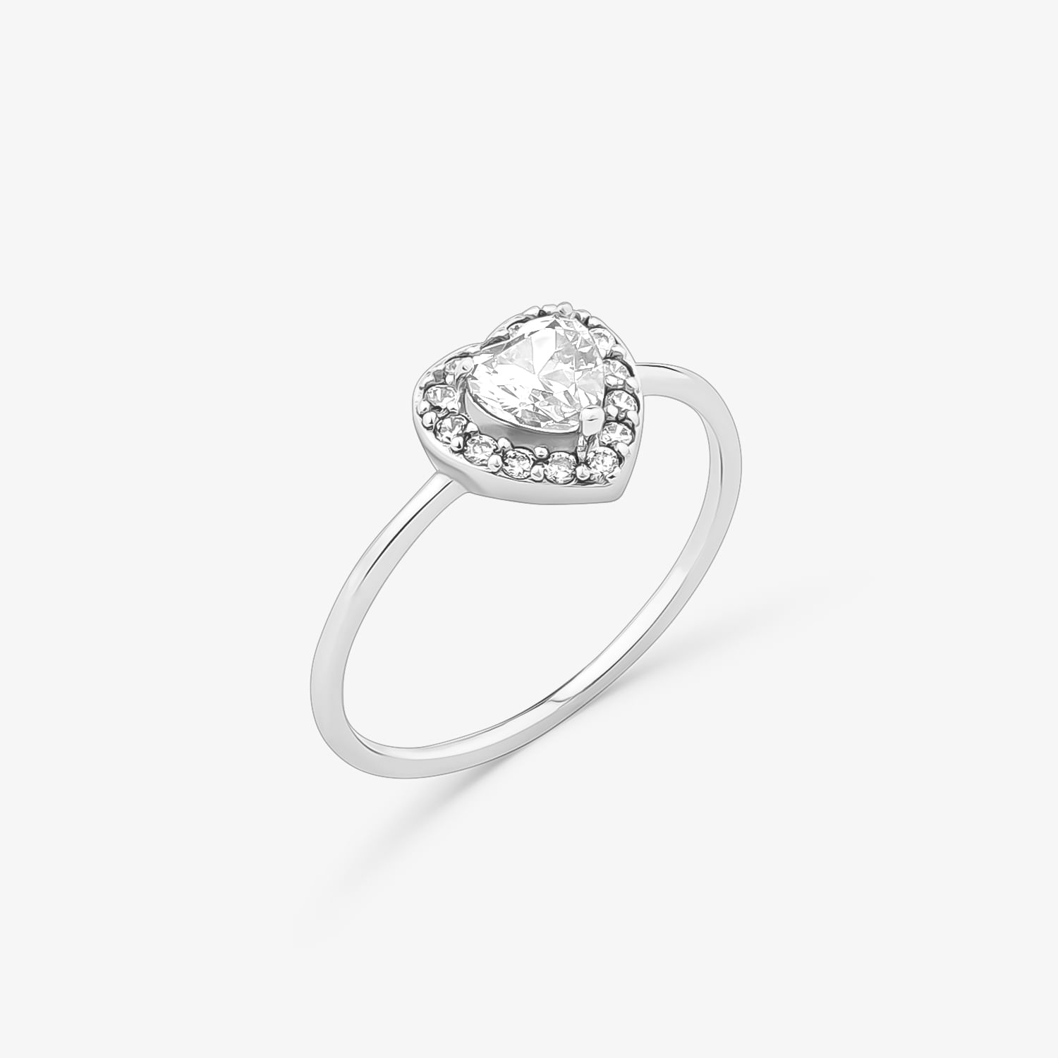 Anel Amore em Prata 925 com Pedra Incolor