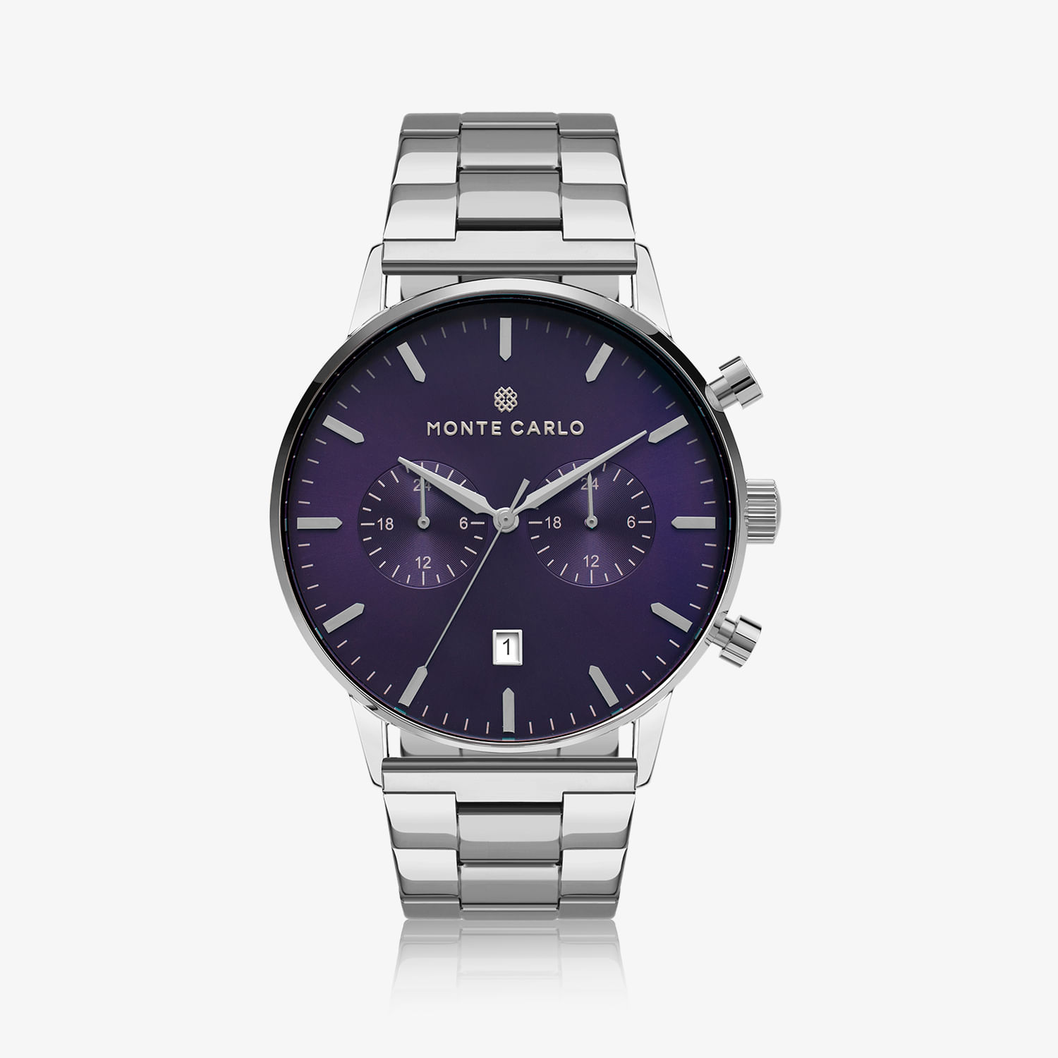 Relógio Monte Carlo Masculino Multi Dual Time em Aço
