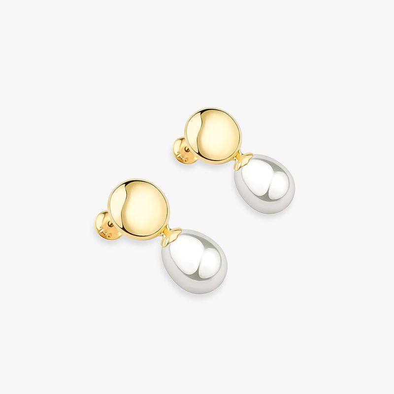 Brinco Midi Moonlight em Ouro Amarelo 18k com Pérola
