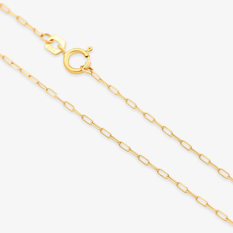 Corrente Malha Cartier Alongada em Ouro Amarelo 18k - 40 cm