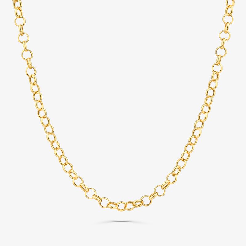 Corrente Malha Elo Português em Ouro Amarelo 18k - 45cm