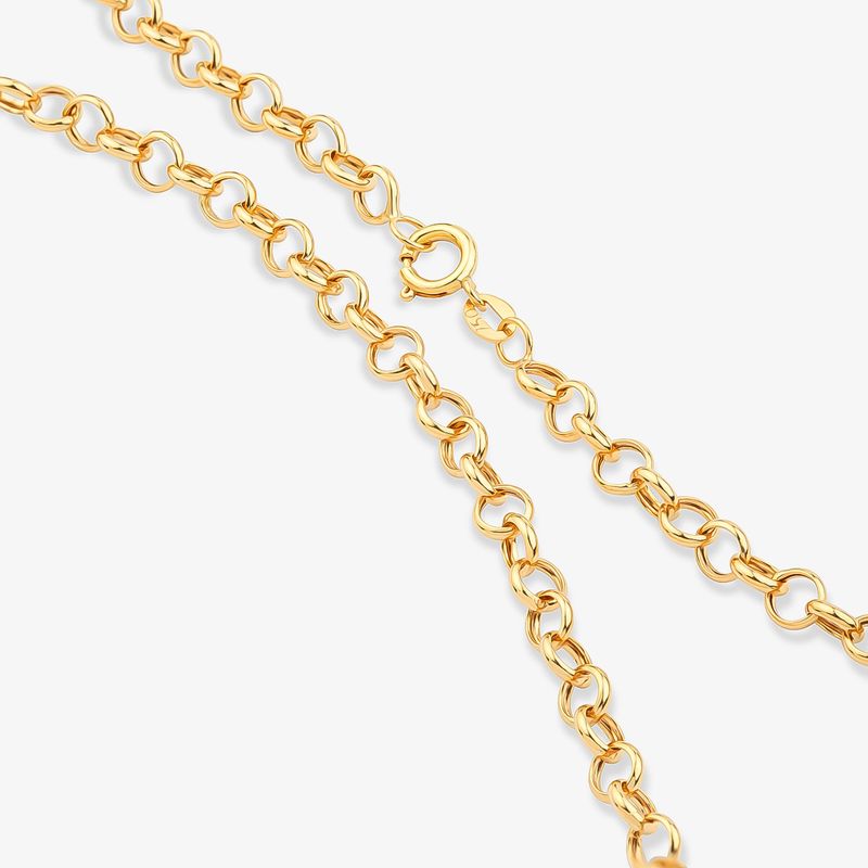 Corrente Malha Elo Português em Ouro Amarelo 18k - 45cm