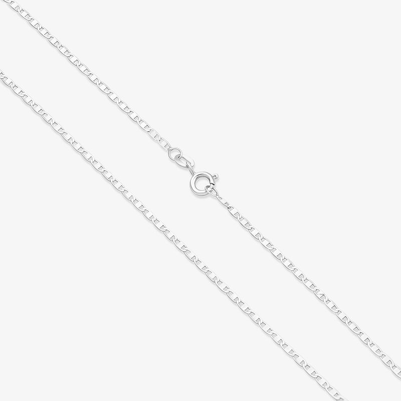 Corrente Malha Piastrinni em Ouro Branco 18K - 60cm