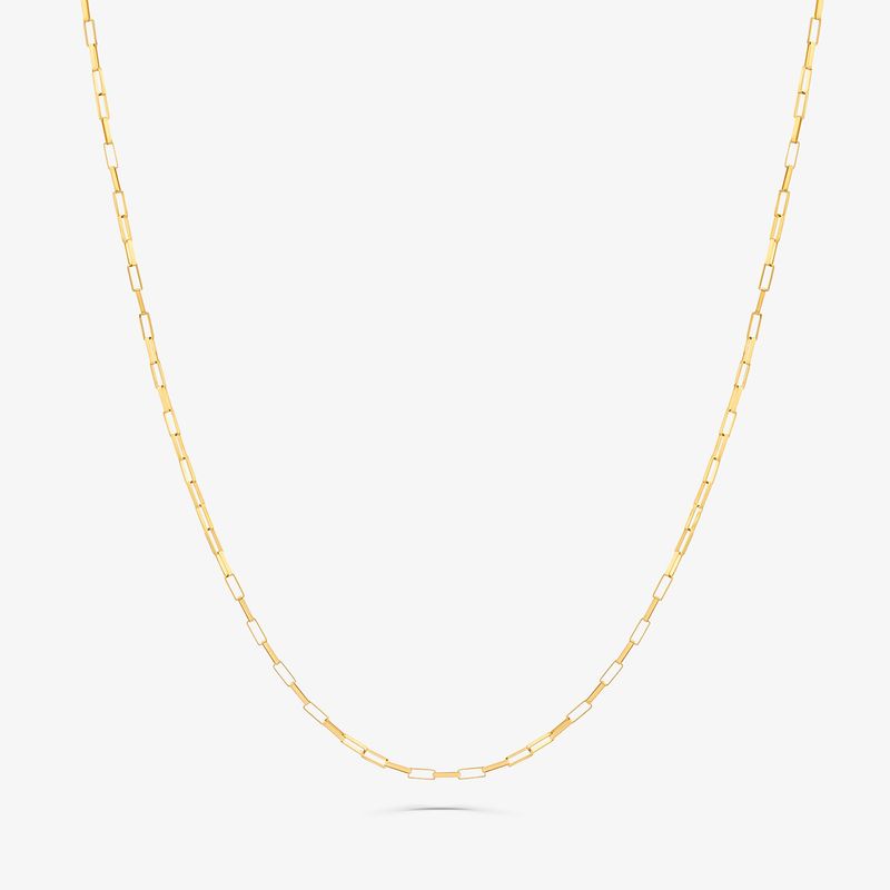 Corrente Malha Veneziana Alongada em Ouro Amarelo 18k - 60CM