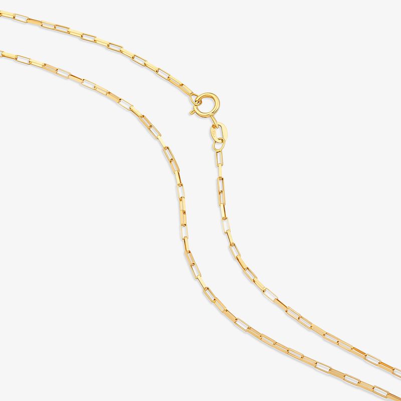 Corrente Malha Veneziana Alongada em Ouro Amarelo 18k - 60CM