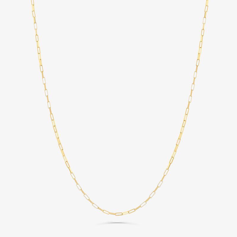 Corrente Malha Veneziana Alongada em Ouro Amarelo 18k - 45CM