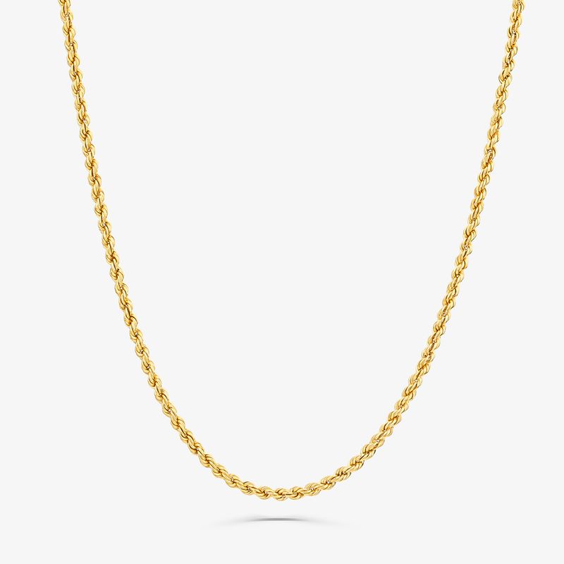 Corrente Malha Laser Torcida em Ouro Amarelo 18K - 40cm