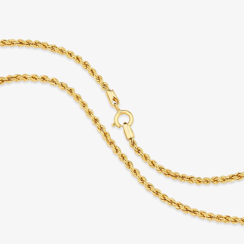 Corrente Malha Laser Torcida em Ouro Amarelo 18K - 40cm