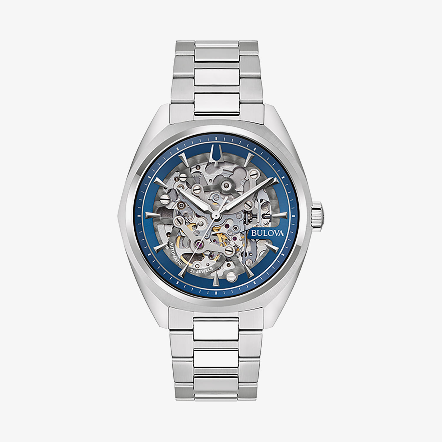 Relógio Bulova Surveyor Skeleton Automático Masculino em Aço 96A292