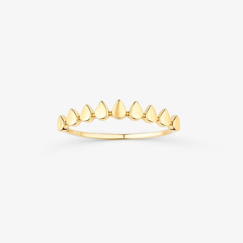 Anel Gotas Unique em Ouro Amarelo 18k