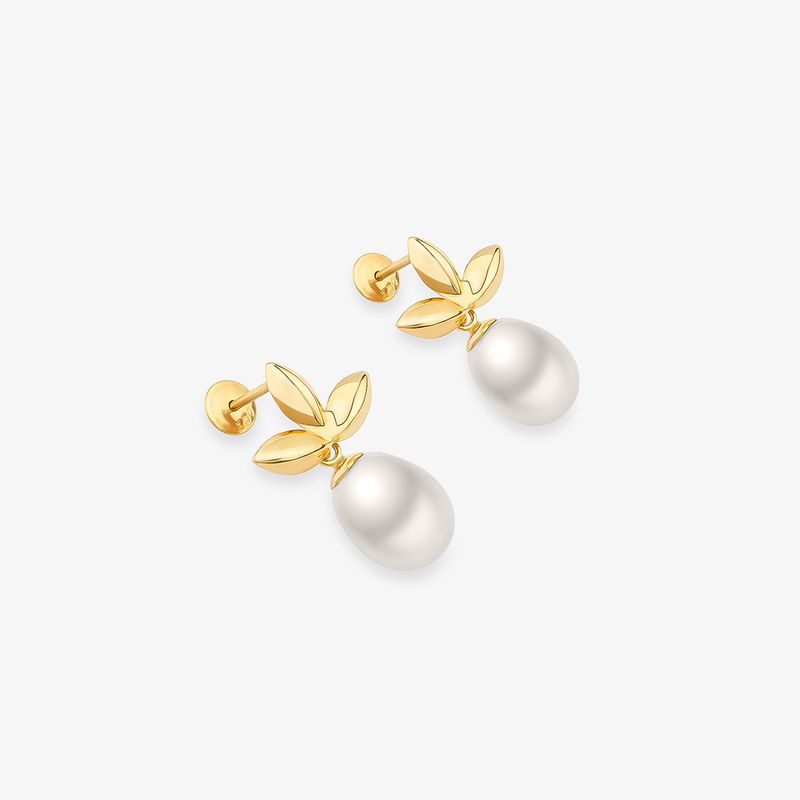 Brinco Moonlight em Ouro Amarelo 18k com Pérola