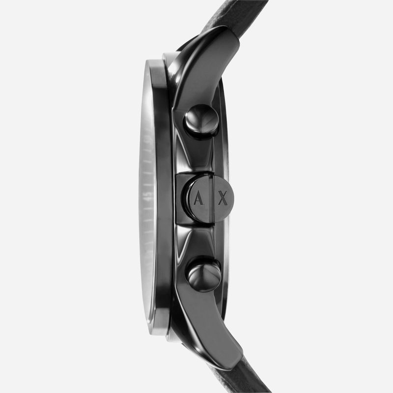 Relógio Armani Exchange Masculino em Couro Preto