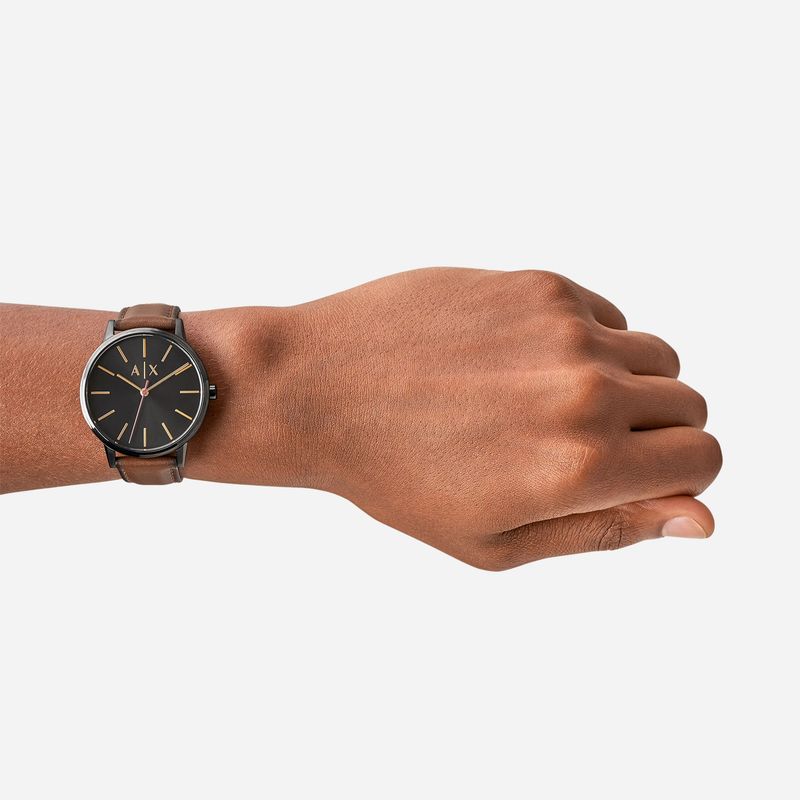 Relógio Armani Exchange Masculino em Couro Marrom AX2706B1