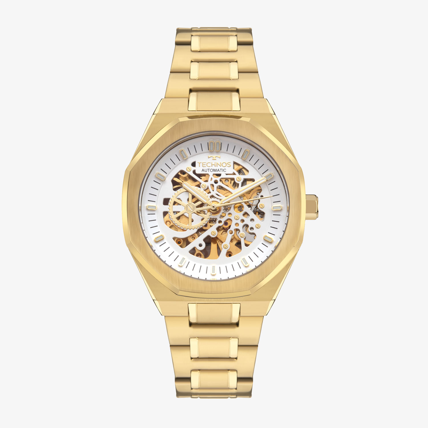 Relógio Technos Classic Automático Masculino em Aço Dourado
