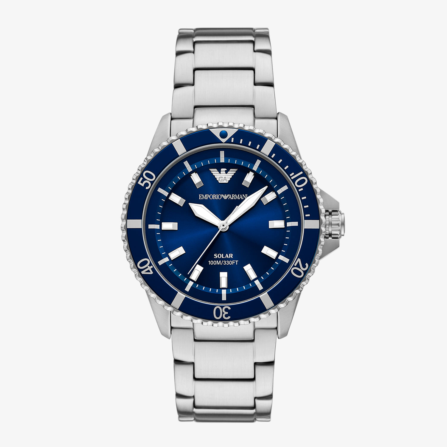 Relógio Emporio Armani World Explorer Solar Masculino em Aço