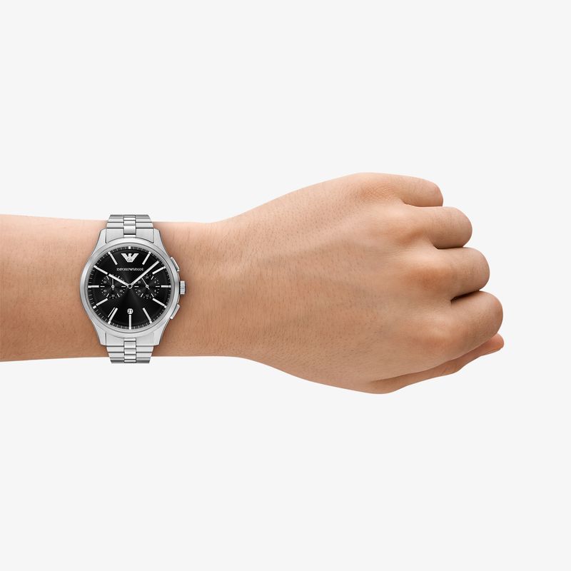 Relógio Emporio Armani Cronógrafo Masculino em Aço Prata AR11691
