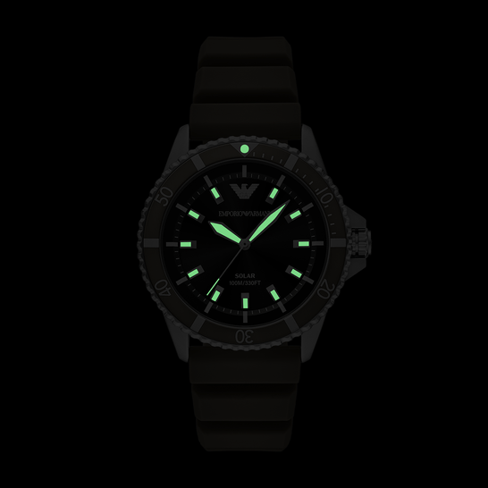 Relógio Empório Armani World Explorer Solar Masculino em Aço