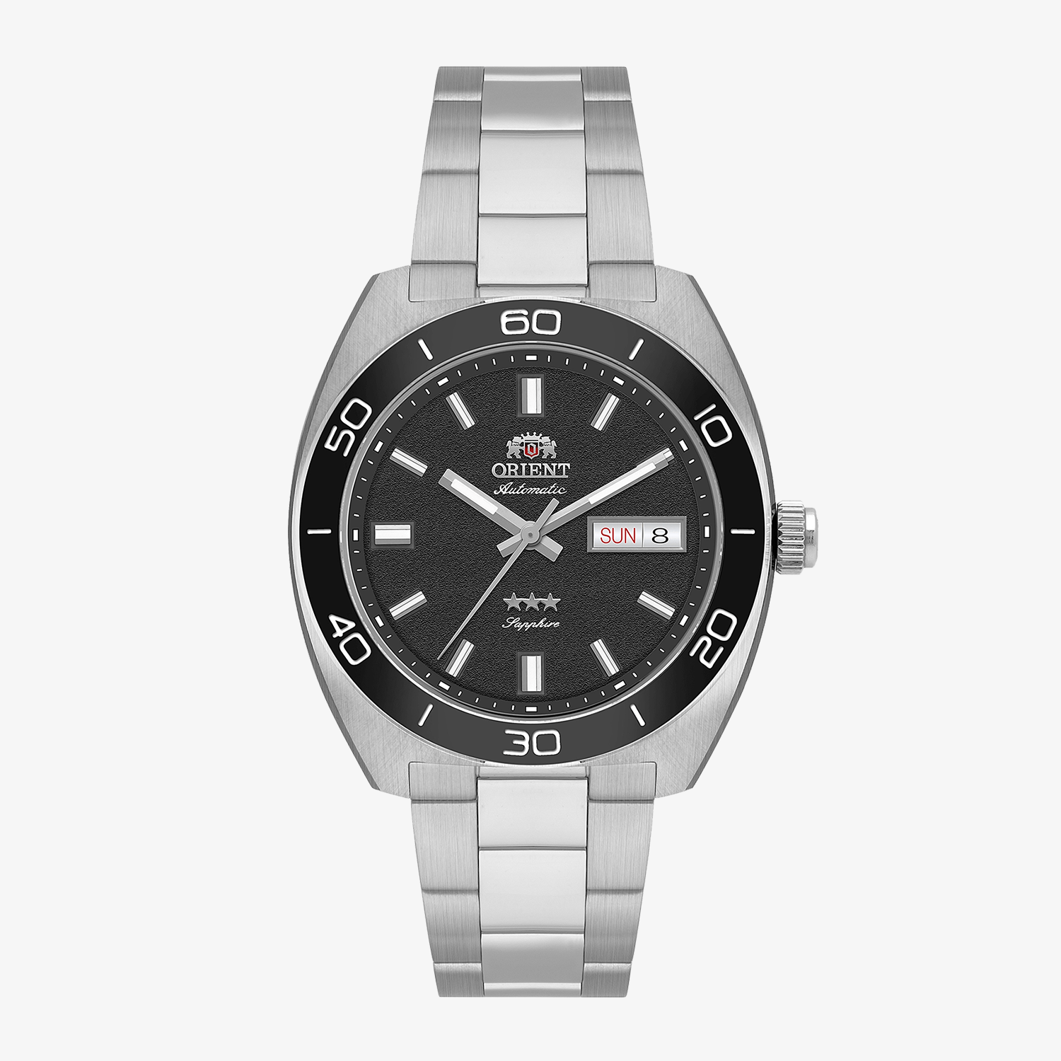 Relógio Orient 3 Stars Elegance Masculino em Aço Prateado YN6SS017-G1SX
